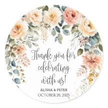 ソフトなフレッシュさの花水彩平らな感謝カード