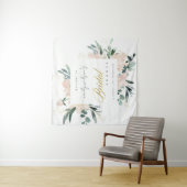 ソフトなブッシュの花の水彩画のウェディングシャワーの歓迎 タペストリー (インサイチュ)