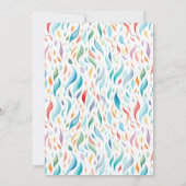 ソフトなブルーバルーンの子供の誕生日 招待状 (裏面)