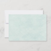 ソフトなミントグリーンのテーブルナンバー 招待状 (裏面)