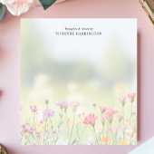 ソフトなワイルドフラワーの草原 - オーダーメイド ノートパッド