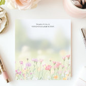 ソフトなワイルドフラワーの草原 - オーダーメイド ノートパッド