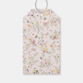 ソフトなワイルドフラワーティーパーティーのブライダルシャワーのお土産 ギフトタグ (裏面)