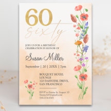 ソフトなワイルドフラワー 60歳の誕生日 女性へ - 60年