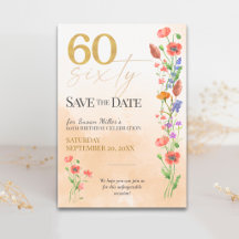 ソフトなワイルドフラワー 60歳の誕生日 - 60年