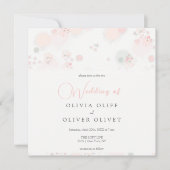 ソフトな優しさのティーローズのウェディング 招待状 (正面)