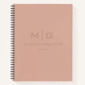 ソフトな光のペースト　テラコッタ　ピンク　レッド　ピンク ノートブック (正面)