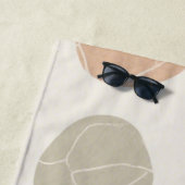 ソフトな小石のグリッドタオル - 毎日の穏やかな癒し ビーチタオル (インサイチュ)