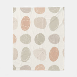 ソフトな小石のグリッド ブランケット -  コzyー アースカラー