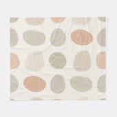 ソフトな小石のグリッド ブランケット -  コzyー アースカラー (正面(横))