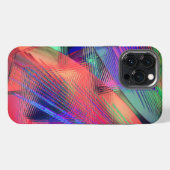 ソフトな彫刻で表現されたカラフルな乱雑なオブジェクトの動き iPhoneケース (裏面横)