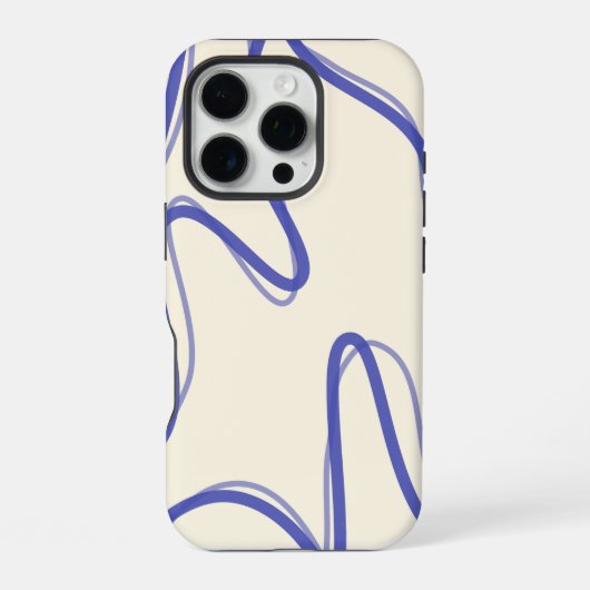 ソフトな抽象デザイン - ミニマルな美意識の芸術 iPhoneケース (裏面)