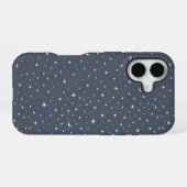 ソフトな星のパターンが可愛い iPhone 16ケース (裏面横)