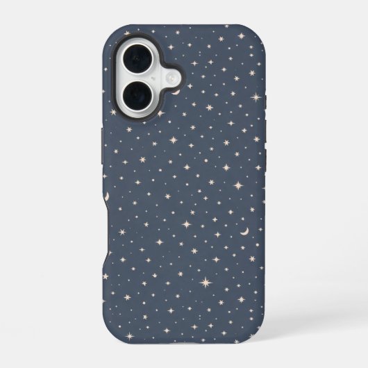 ソフトな星のパターンが可愛い iPhone 16ケース (裏面)