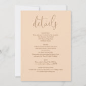 ソフトな桃色のオールインワンエレガントスクリプトウェディング 招待状 (裏面)