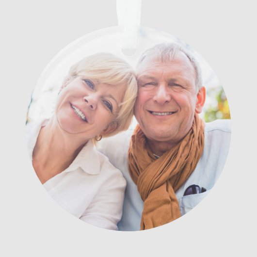 ソフトな水彩の葉 40周年記念写真 オーナメント (裏面)