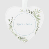 ソフトな水彩の葉 60周年記念 オーナメント (裏面)