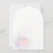 ソフトな水彩画とゴールドのクロス 洗礼招待状 招待状 (裏面)