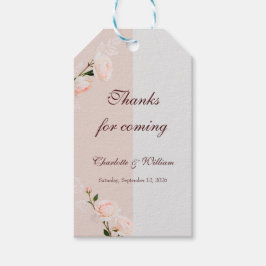 ソフトな紫とグレーのエフェクト ギフトタグ