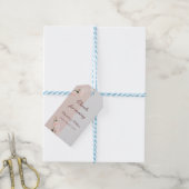 ソフトな紫とグレーの演出 ギフトタグ (より糸付き)