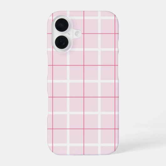 ソフトな色の縦ストライプパターン ポイントデザイン iPhone 16ケース (裏面)