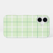 ソフトな色の縦ストライプ柄のポイントデザインパターン iPhone 16ケース (裏面横)