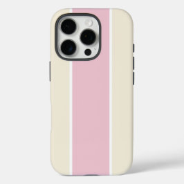 ソフトな色の縦ストライプ柄デザイン iPhone 16 PROケース