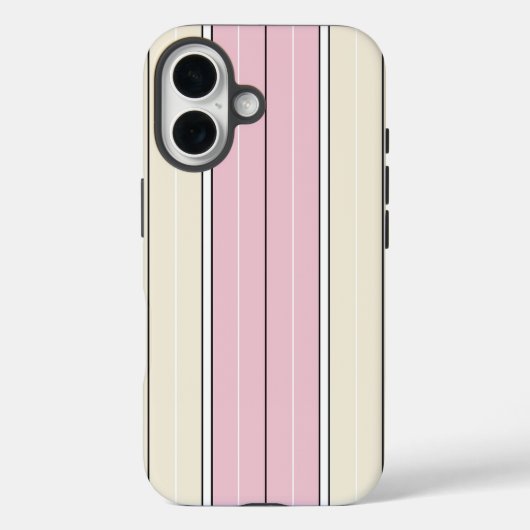 ソフトな色の縦ストライプ柄デザイン Case-Mate iPhoneケース (裏面)