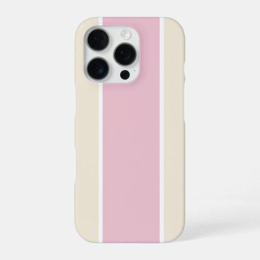 ソフトな色の縦ストライプ柄デザイン iPhoneケース (裏面)