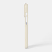 ソフトな色の縦ストライプ柄デザイン iPhoneケース (左側面)