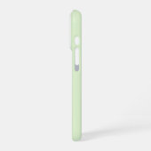ソフトな色の縦ストライプ柄デザイン iPhoneケース (左側面)