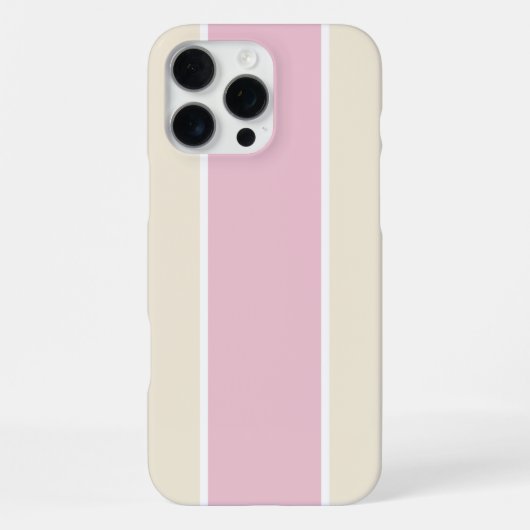 ソフトな色の縦ストライプ柄デザイン iPhoneケース (裏面)