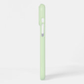 ソフトな色の縦ストライプ柄デザイン iPhoneケース (左側面)