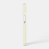 ソフトな色の縦ストライプ柄デザイン iPhone 16ケース (左側面)