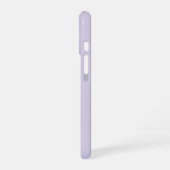 ソフトな色の縦ストライプ柄デザイン iPhone 16ケース (左側面)