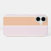 ソフトな色の縦ストライプ柄デザイン iPhone 16ケース (裏面横)