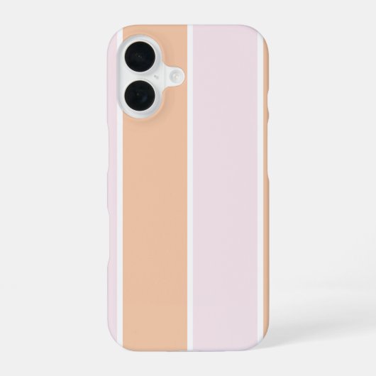 ソフトな色の縦ストライプ柄デザイン iPhone 16ケース (裏面)