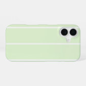 ソフトな色の縦ストライプ柄デザイン iPhone 16ケース (裏面横)