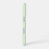 ソフトな色の縦ストライプ柄デザイン iPhone 16ケース (右側面)