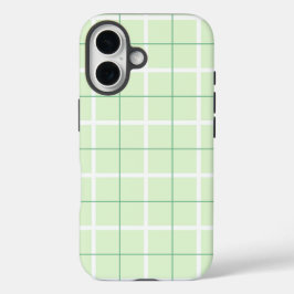 ソフトな色の縦ストライプ模様のポイントデザインパターン iPhone 16ケース