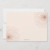ソフトな花のフォト出生発表 案内状 (裏面)