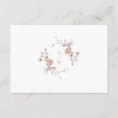 ソフトな花柄のドレスコード ウェディングカード 招待状 (裏面)