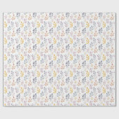 ソフトな虹の葉のホワイト背景 ラッピングペーパー (フラット)