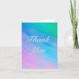 ソフトな虹色の空が描かれたエレガントな感謝カード サンキューカード