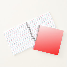 ソフトな赤とピンクのグラデーション背景 ミニマルアブストラクト ノートブック