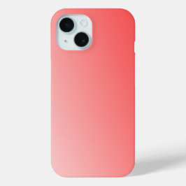 ソフトな赤とピンクのグラデーション背景 ミニマルアブストラクト iPhone 15ケース