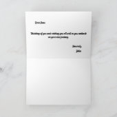 ソフトな輝きのゴールドスター&フローラルペタルパターン サンキューカード (内部)