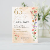 ソフトな野の花の65歳の誕生日お祝い セーブザデート (スタンド正面)