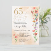 ソフトな野の花 65歳の誕生日おめでとう - 65年 招待状 (スタンド正面)