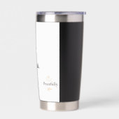 ソフトは弱くない」ミニマルな落ち着いた引用文シール 保温保冷タンブラー (左面)